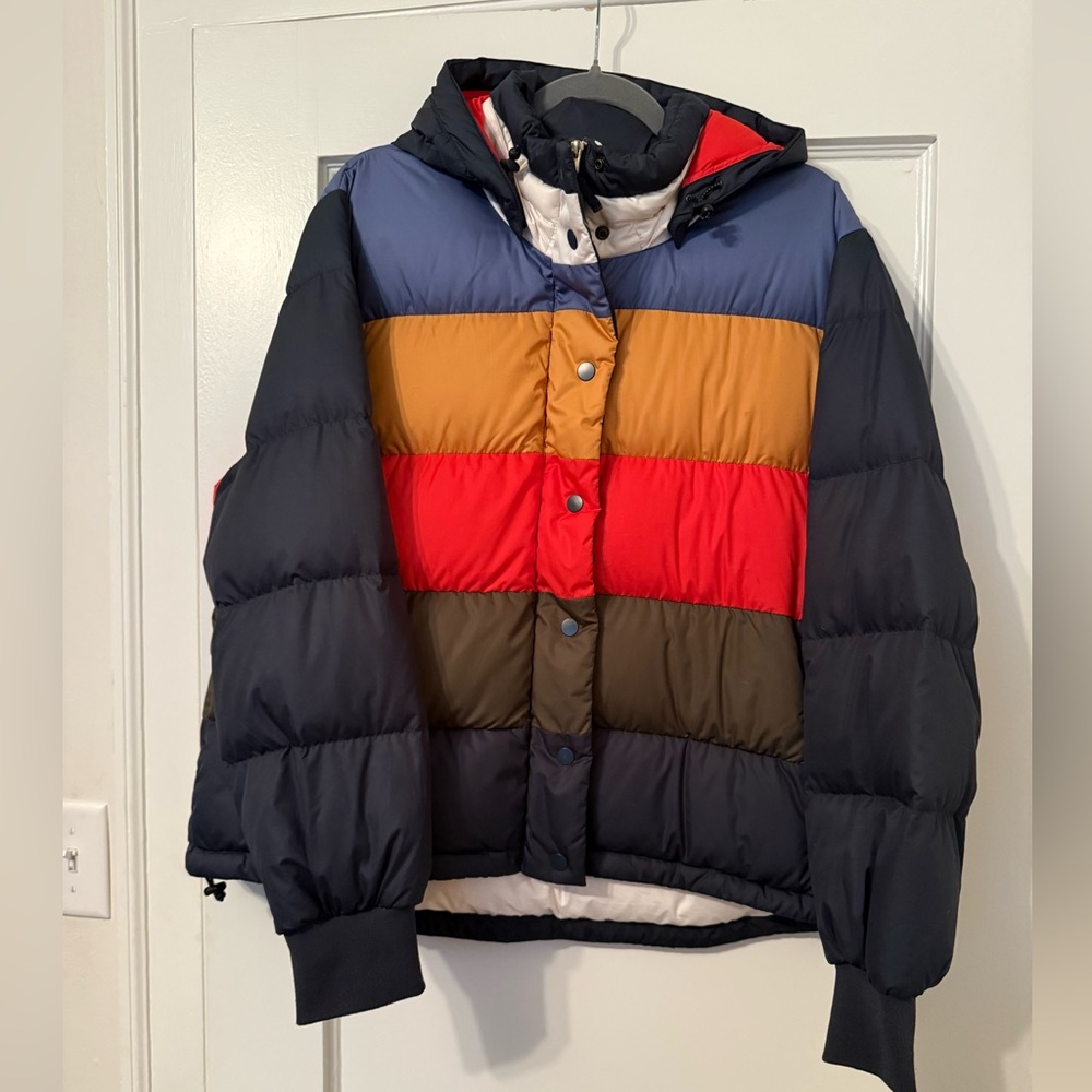 RARE Eddie Bauer x The Great - Striped Puffer Jaket